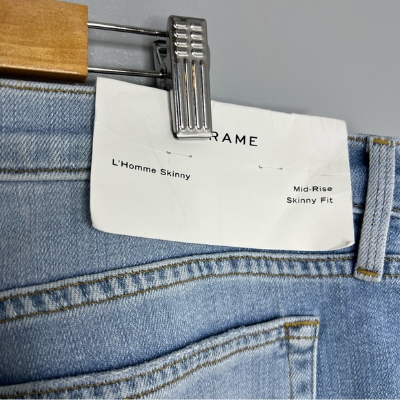FRAME Men’s Light Wash L’Homme Skinny Denim Jeans - Picture 8 of 8